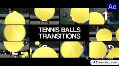 Tennis Balls Transitions for After Effects Elements template preview