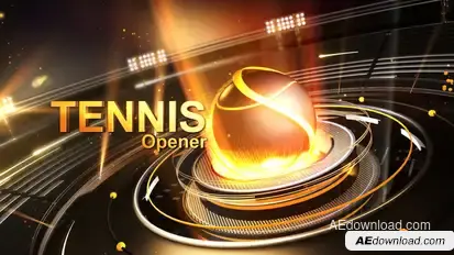 Tennis Intro Logo Stings template preview