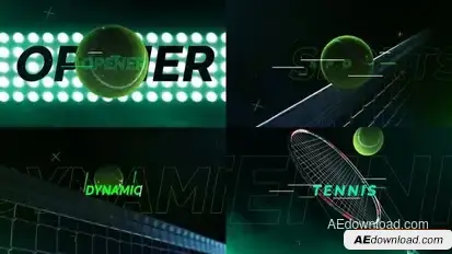 Tennis Logo Opener Openers template preview