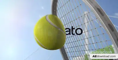 Tennis Slow Motion Reveal Logo Stings template preview