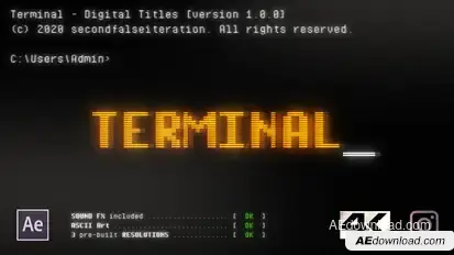 Terminal - Digital Titles Titles template preview