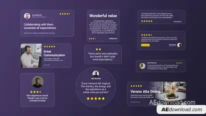 Testimonial Glass Template Titles template preview