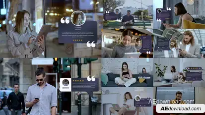 Testimonial Social Media After Effect Template Elements template preview