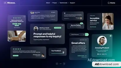 Testimonials & Quotes Video Template Elements template preview