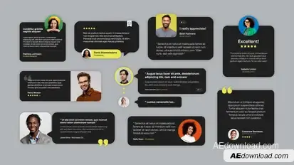 Testimonials & Quotes Video Template Elements template preview