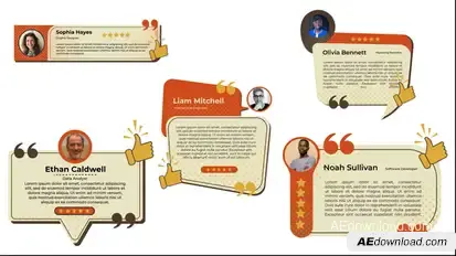 Testimonials Video Displays template preview