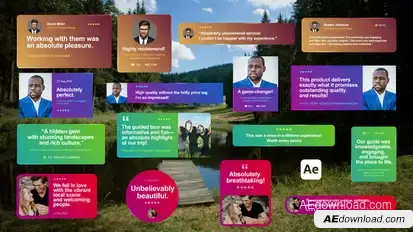 Testimonials Gradient Pack Titles template preview