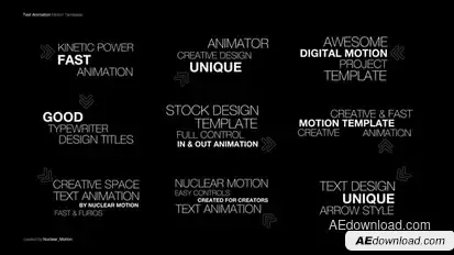 Text Animation Titles template preview