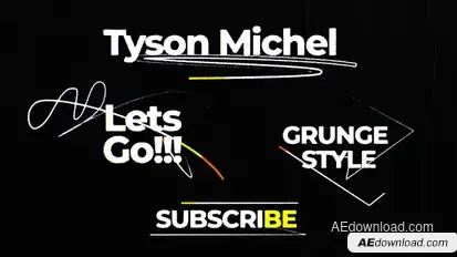 Text Animation - Lower Thirds Elements template preview