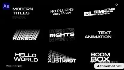 Text Animation  AE Titles template preview