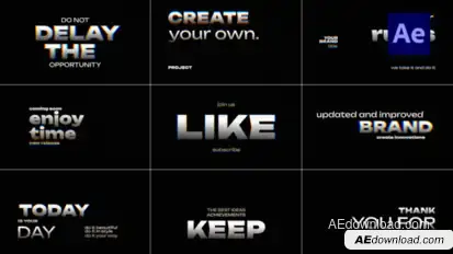 Text Animation_AE Titles template preview