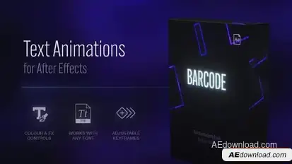 Videohive Text Animation Presets | Barcode Titles template preview
