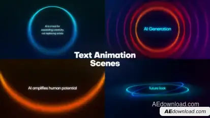 Text Animation Scenes Titles template preview