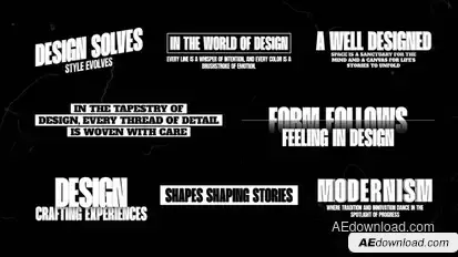 Text Animations Titles template preview