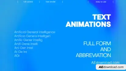 Text Animations | Abbreviation and Full form Titles template preview