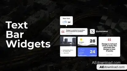 Text Bar Widgets Video Displays template preview