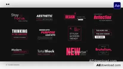 Text Block Animation  AE Titles template preview
