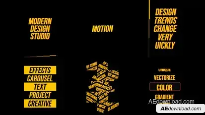 Text Carousel Vertical Titles template preview