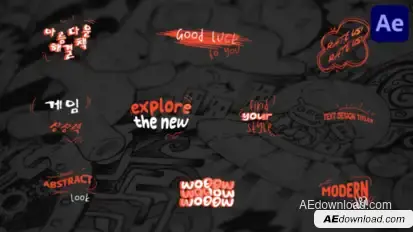 Text Design Titles | After Effects Titles template preview