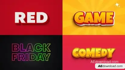 Text Effect 01 Titles template preview