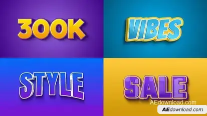 Text Effect - 3D Style 01 Titles template preview