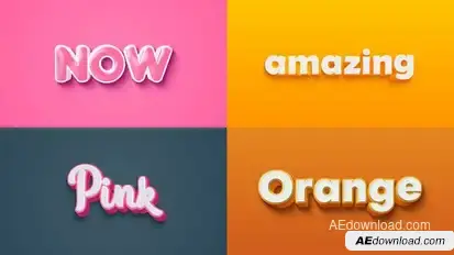 Text Effect - 3D Style 03 Titles template preview
