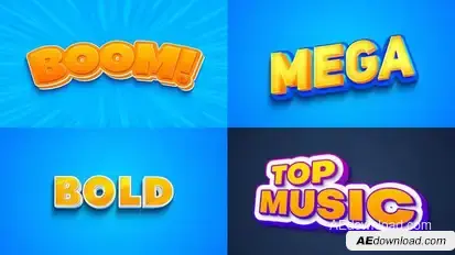Text Effect - 3D Style 04 Titles template preview