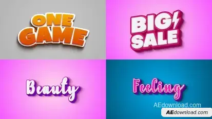 Text Effect - 3D Style 05 Titles template preview
