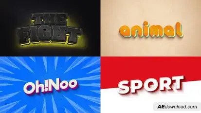 Text Effect - 3D Style 07 Titles template preview