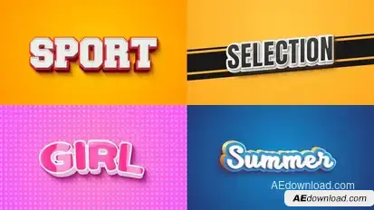 Text Effect - 3D Style 08 Titles template preview