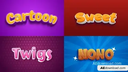 Text Effect - Cartoon Style 01 Titles template preview