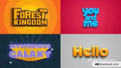 Text Effect - Cartoon Style 02 Titles template preview