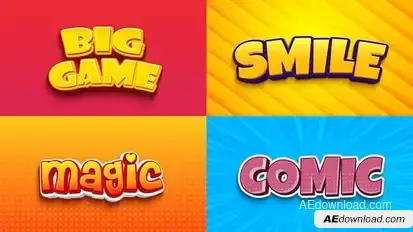 Text Effect - Cartoon Style 03 Titles template preview