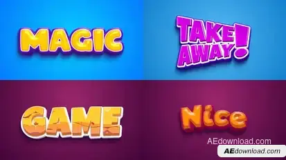 Text Effect - Cartoon Style 04 Titles template preview