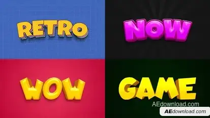 Text Effect - Cartoon Style 05 Titles template preview