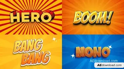 Text Effect - Cartoon Style 06 Titles template preview