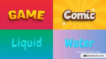 Text Effect - Kid Style 01 Titles template preview