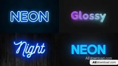 Text Effect - Neon Style 01 Titles template preview