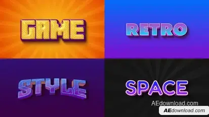 Text Effect - Retro Style 01 Titles template preview