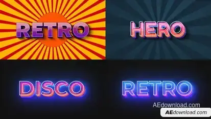 Text Effect - Retro Style 02 Titles template preview