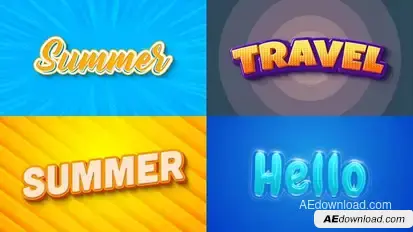 Text Effect - Travel Style Titles template preview