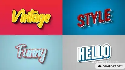 Text Effect - Vintage Style 02 Titles template preview