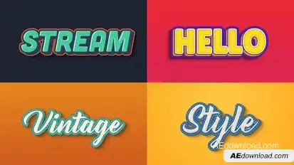 Text Effect - Vintage Style 04 Titles template preview
