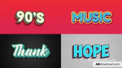 Text Effect - Vintage Style 05 Titles template preview