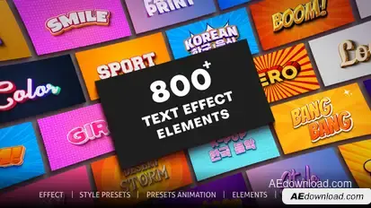 Text Effect Titles template preview