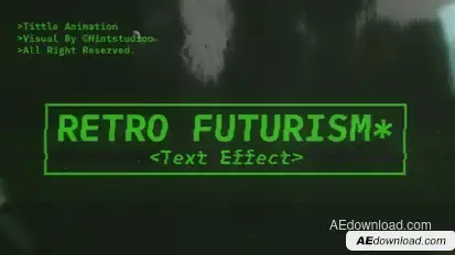 Text Effect Retro Futurism Titles template preview