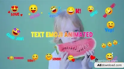 Videohive Text Emoji Animated Illustration Element Pack Elements template preview