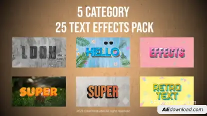 Text FX Bundle – Titles Distortions & Kinetic Text Effects in 4K Titles template preview
