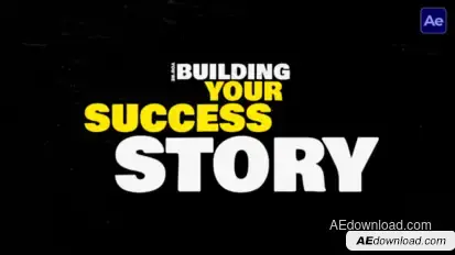 Text Kinetic Animation  AE Titles template preview