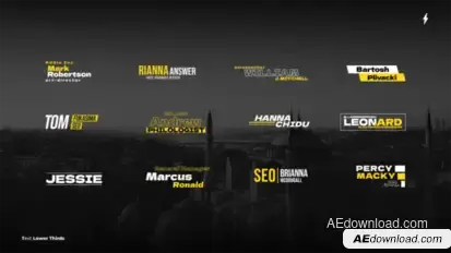 Text Lower Thirds - AE Elements template preview